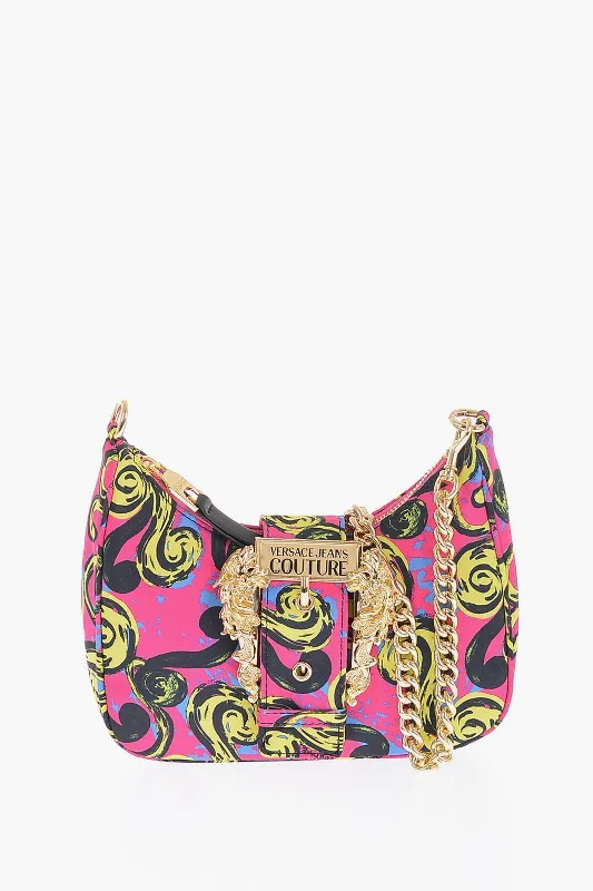 Metallic Shoulder Bag in Gold for Special OccasionsVersace Jeans Couture All-Over Printed Shoulder Bag