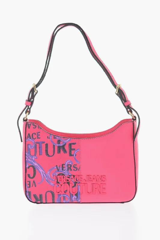 Pvc Shoulder Bag in Clear with Glitter for a Fun and Modern LookVersace Jeans Couture Baroque Motif Shoulder Bag With Embossed Logo