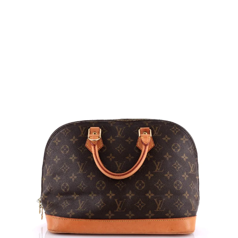 Printed Silk Shoulder Bag in Red for a Pop of ColorVintage Alma Handbag Monogram Canvas PM