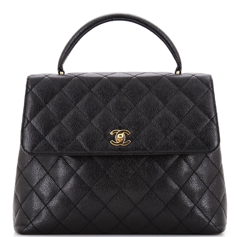 Leather Shoulder Bag with Magnetic Closure in Black for Quick AccessVintage Classic Top Handle Flap Bag Quilted Caviar Jumbo Leather Shoulder Bag with Magnetic Closure in Black for Quick AccessVintage Classic Top Handle Flap Bag Quilted Caviar Jumbo