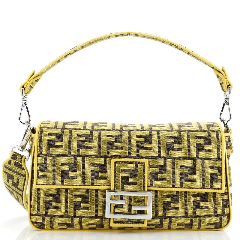 Printed Silk Shoulder Bag in Red for a Pop of Colorx Fendi Fragment Baguette NM Bag Zucca Canvas Medium
